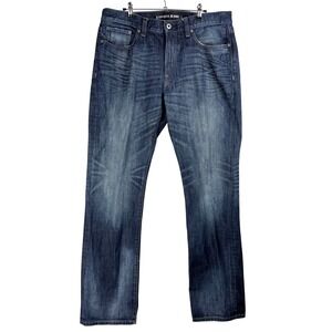 Express Jeans Blake Loose Fit Straight Leg Dark Wash Blue Denim Mens 36x34 90094